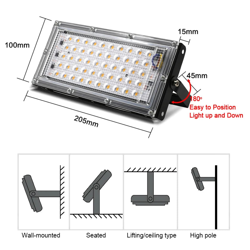 3Pcs/Lot LED Grow Light Lamp AC220V 50W LED Full Spectrum