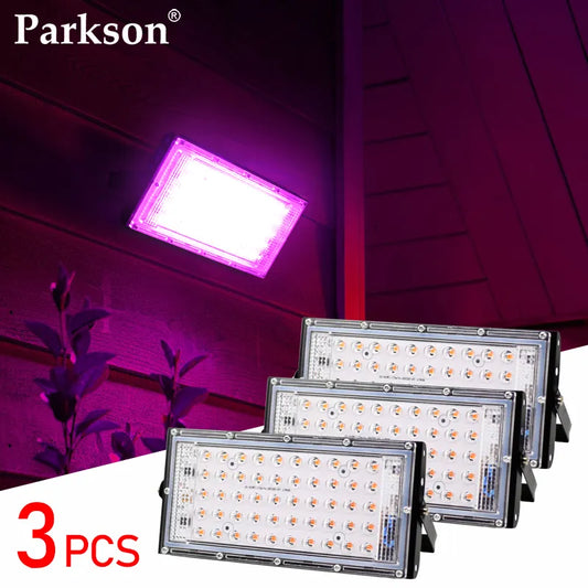 3Pcs/Lot LED Grow Light Lamp AC220V 50W LED Full Spectrum